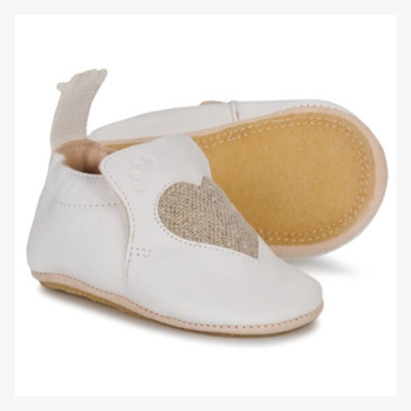 Chaussons my blublu coeur, mou blanc - Easy Peasy