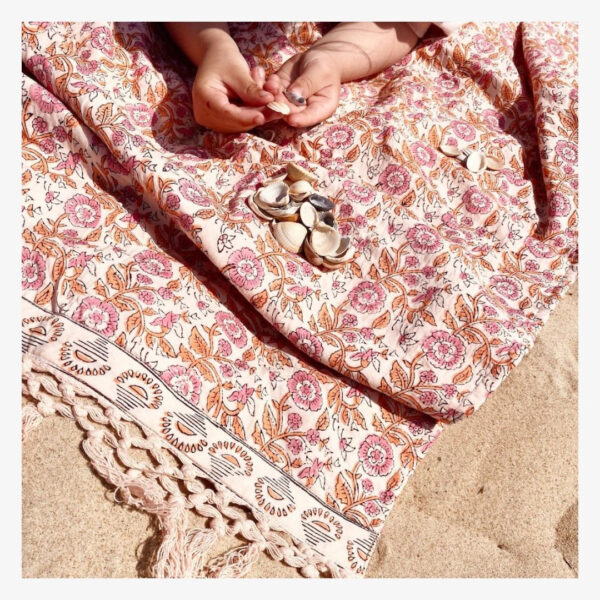 Fouta kota, soleil bonbon, de la marque Apaches Collections