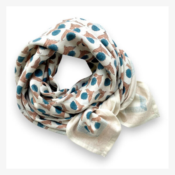 Grand foulard latika lotus chamallow - Apaches Collections