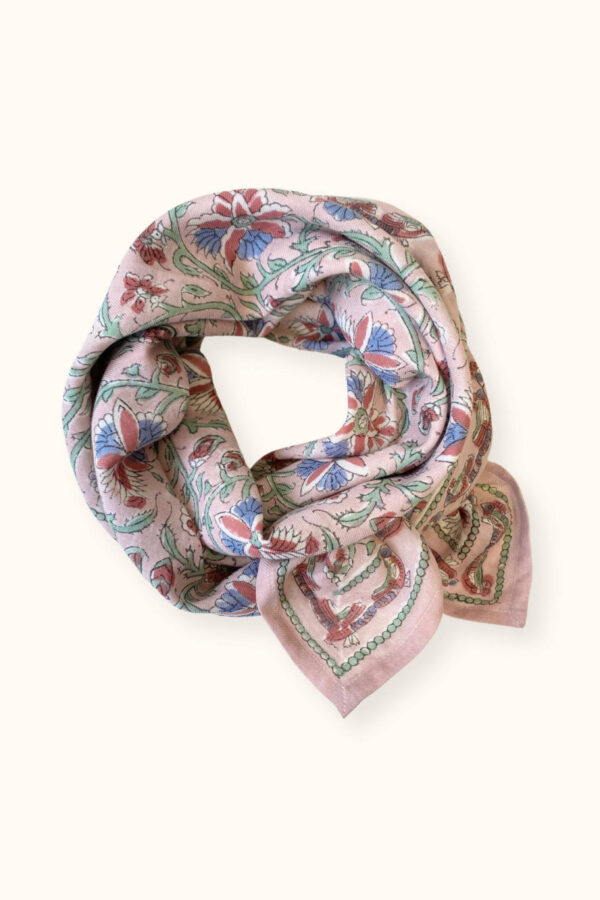 Grand foulard latika bird de la marque Apaches Collection couleur pastel