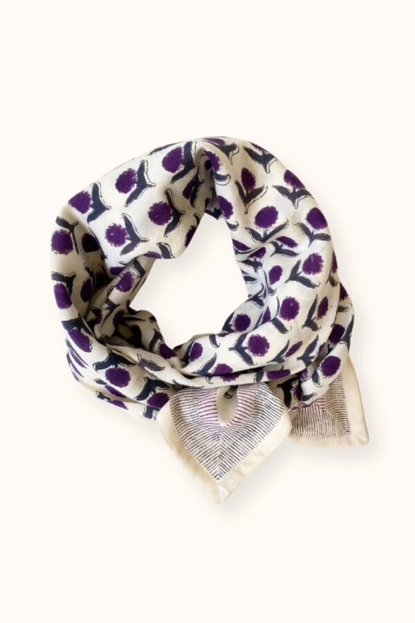 grand foulard latika lotus orage de la marque Apaches Collections