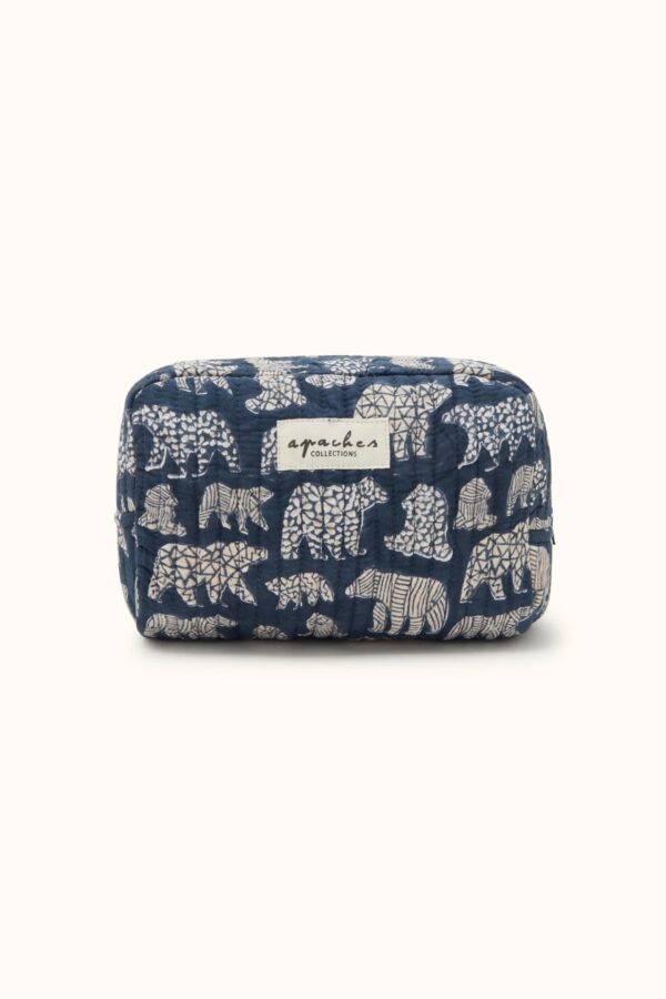 Petite trousse Gaya, modèle ours orage - Apaches Collections