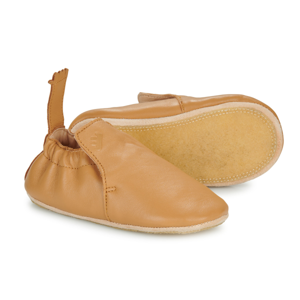 chausson bébé cuir marron easy peasy
